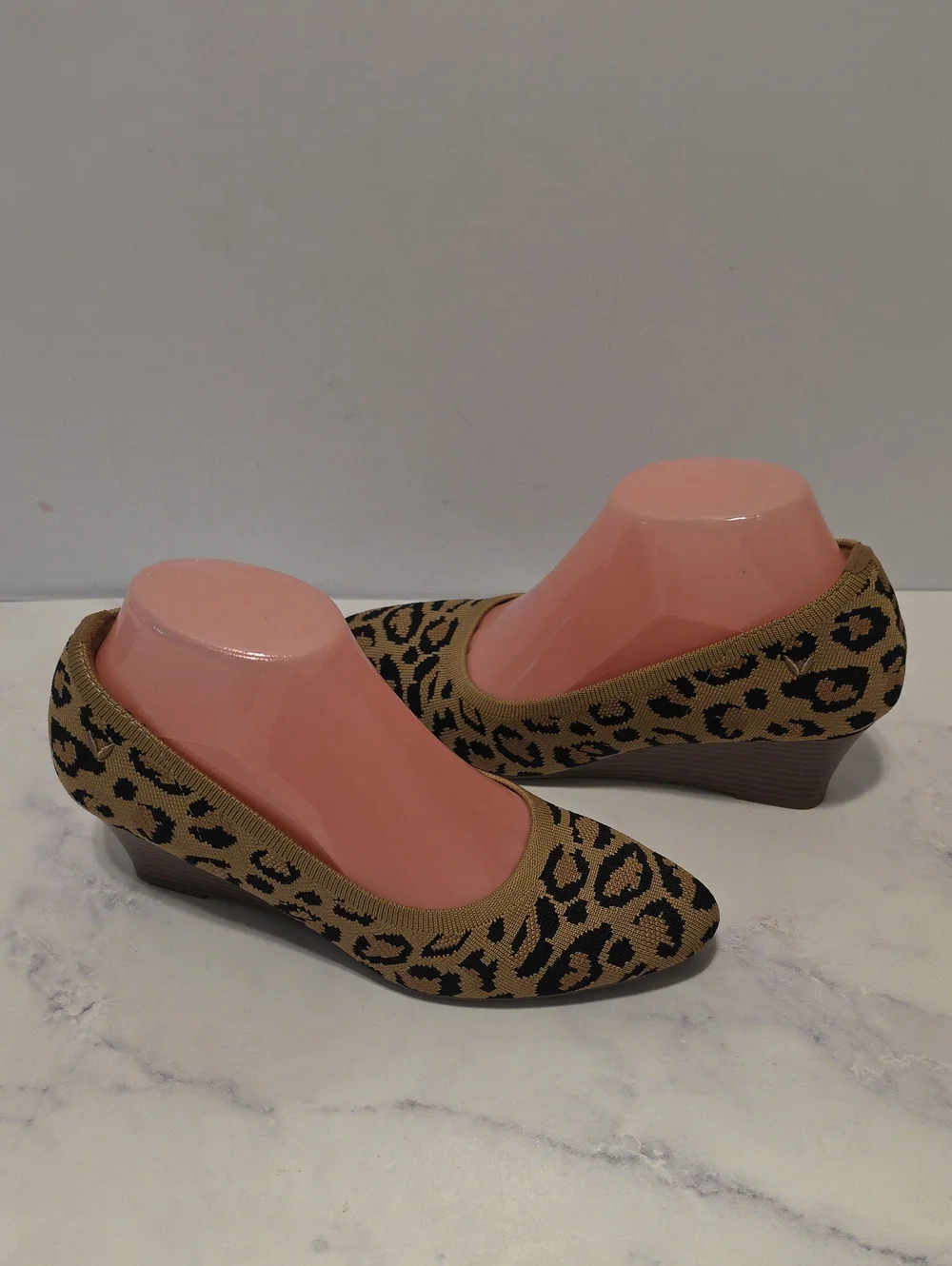 Vivaia Leopard Print Wedge Pumps - Brown /Black